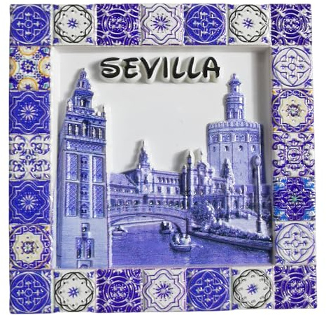 Sevilla Spanien Reise-Souvenir 3D Kühlschrankmagnet Kühlschrank Dekorativer Magnet