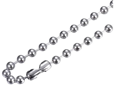 AMENGJ Kugelkette Edelstahl-Kugelkette for DIY-Anhänger-Halsketten, Bastelzubehör(3.0mm)