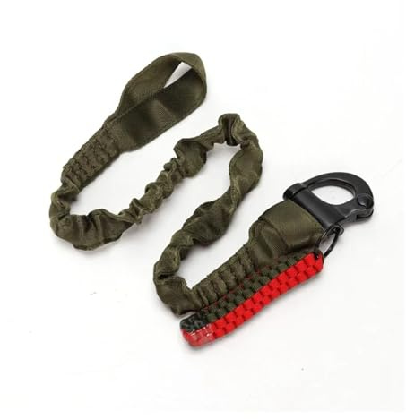 NGBFF Schnellverschluss-Sicherheits-Lanyard, einziehbare Halte-Lanyards, Absturzsicherungs-Sicherheitsgurt, Jagdseil-Zubehör, Überlebensausrüstung(AD07-0006-BK)