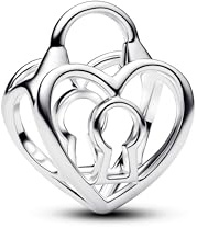 PANDORA Heart Padlock 794358C00 Charm Pendant
