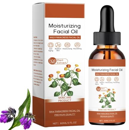 Paracress Facial Oil, Anti Aging Gesichtsöl mit Parakresse, Feuchtigkeitsspendendes ätherisches, Anti Falten Gesichtsöl für Frauen, Face Oil Damen zur Faltenreduzierung und Hydratisierung (1PC, 60ml)