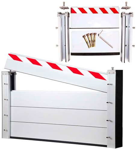 Aluminium BarrièRe Anti-Inondation Flow Stop Inondation L 120 x H 40cm Anti-inondation, Joint Porte Garage BarrièRe Anti Inondation ClôTure Anti-Inondation éTanche Amovible avec Joint en Caoutchouc
