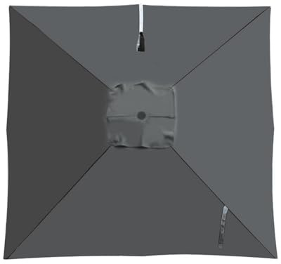 LIYI929GP Bâche De Rechange pour Parasol Déporté Carré 2.5 3 4.m 8 Baleines, Imperméable Tissu ProtectionUV, Toile Canopy Cover Auvent De Remplacement UPF 50+ Cour Jardin Terrasse Plage(Grays,3X3m)