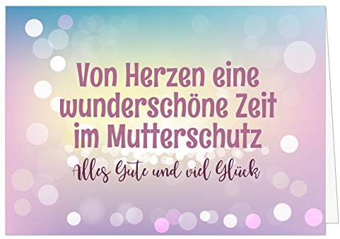 XXL Abschiedskarte (A4) | Mutterschutz - Zauberhafter Verlauf mit Text | mit Umschlag | edle und hochwertige Klappkarte | Zum Abschied Baby-Pause | Große Karte für Ihre Kollegin | Maxi Karte