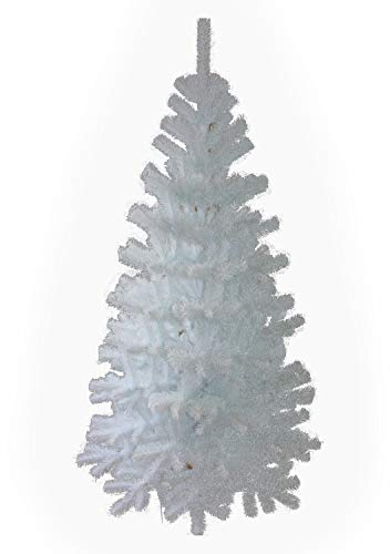 decorwelt Weihnachtsbaum Weiß Tanne 150 cm Tannenbaum Christbaum Künstlicher Dekobaum Baum Weihnachtsdeko