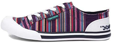 Rocket Dog Womens/Ladies Jazzin Canvas Aloe Lace Up Trainer (3 UK) (Multicoloured)