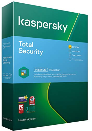 Kaspersky Total Security 2020 | 3 Geräte | 1 Jahr | Box | Installierbar in allen europäischen Sprachen|Standard|3 Geräte|1 Jahr|PC/Mac/Android/iOS|Download|Download