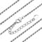 Mens Rope Chain Sterling Silver Necklace Chain for Pendant Men