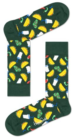 Happy Socks Unisex Taco Socken, Mehrfarbig, 41-46