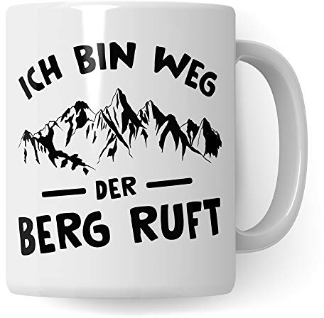 Pagma Druck Tasse Wandern, Wandern Geschenk Berge, Wanderer Becher Bergwandern Trekking Bergsteigen Geschenkidee, Berg Kaffeetasse Gebirge Wanderlust Alpen Motiv Kaffeebecher lustig