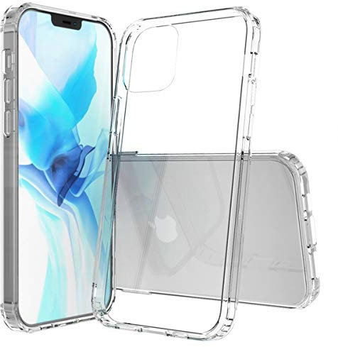 JT Berlin Pankow-Clear Schutzhülle für das Apple iPhone 12 Pro Max (6,7) Hülle transparent (Stoßabsorbierender TPU Rahmen, Kratzfeste Rückseite aus Acrylglas, Anti-Fingerabdruck Beschichtung)