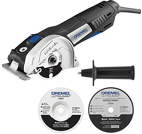 Dremel US40 Ultra-Saw Kompaktes Sägewerkzeug-Set mit 3 Schneidrädern und Hilfsgriff