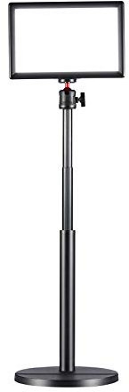 VIJIM K3 Lampe de bureau extensible avec support de bureau Luminosité Température de couleur réglable Lumière vidéo LED Panneau doux pour diffusion en continu, enregistrement de vidéos, appels