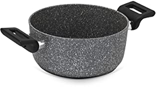 Illa Planeta Kasserolle mit 2 Griffen, 20 cm, für Induktion geeignet, aus 100% recyceltem Aluminium, hergestellt in Italien