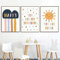 marca generica Leinwand Malerei Happy Colored Sun Poster You Are My Sunshine Print Kinderzimmer Wandkunst Nordic Poster Wandbilder Kinderzimmer Dekor Ungerahmt-40x50cmx3