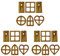 YONGTTFEI 18 decorazioni per finestre in miniatura in legno, stile rustico, porte fatate, mini ornamenti per porte e giardini fatati, decorazioni per la casa