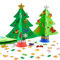 6 Stück Weihnachtsbaum Bastelset, Weihnachtsdeko Basteln Kinder, Kreative Bastelset Weihnachten Kinder, DIY Moosgummi Schablonen Bastelhandwerk für Winter, Thanksgiving, Weihnachten Deko