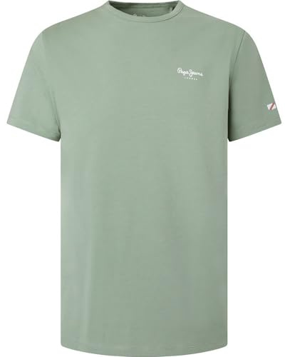 Pepe Jeans Herren Original Basic 3 N T-Shirt, Grün (Casting), S