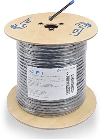 Oren CAT7 100M Cavo Ethernet da Esterno - Interramento Diretto - 23 AWG Cavo in Rame Nudo – 900 MHz Larghezza Banda S/FTP Cavo di Rete LAN, Internet, senza alogeni, anticorrosivo - 10GbE