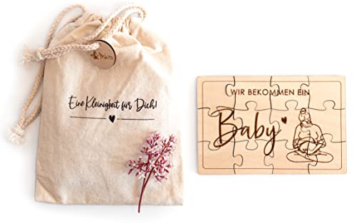 Schwangerschaft verkünden PUZZLE | Schwangerschaftsankündigung in Beutel | Überraschung verschenken | Du wirst Oma/Wir bekommen ein Baby - Mikito