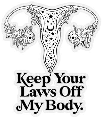 Yeeda My Body My Choice Aufkleber, 1 Stück/5 Stück My Body My Choice Autoaufkleber, Keep Your Laws Off My Body Aufkleber für Auto, Kühlschrank, Wasserflasche