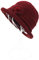 ZffXH Winter Herbst Wolle Strickmütze 1920 Vintage Beanie Cap Kirche Bucket Hat für Frauen Damen, dunkelrot, L