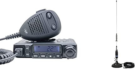 Radio CB PNI Escorte HP 6500 4W 12V ASQ RF Gain & Antenne CB PNI S75 avec Base magnétique 125mm Incluse