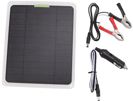 Marhynchus Tragbares Solarpanel, Schalter und Steckdosen Solarplatten 10W USB-Anschluss DC 12V Tragbares Solarpanel-Ladegerät für Handy Camping Reiten Klettern Reisen Outdoor-Aktivität