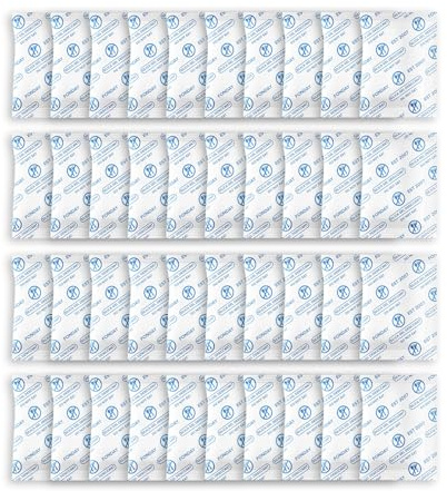 5 Gram [40 Packets] Fonday Food Grade Silica Gel Desiccant Packs | Premium silica beads absorb moisture effectively, keeping snacks, jerky, spices & vitamins dry & fresh