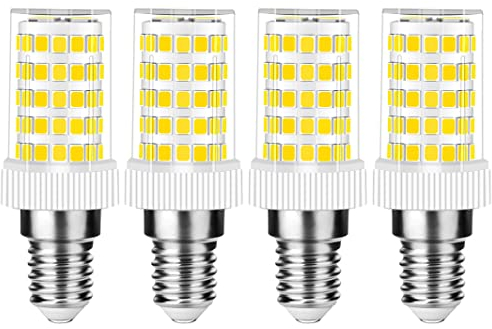 RANBOO E14 LED Lampe 10W, 800LM, Kaltweiß 6000K, Ersatz 50W-100W E14 Halogenlampe, Kein Flackern, Nicht Dimmbar, E14 Glühbirnen für Kronleuchter, Deckenleuchten, Wandleuchten, AC 220-240V, 4er Pack