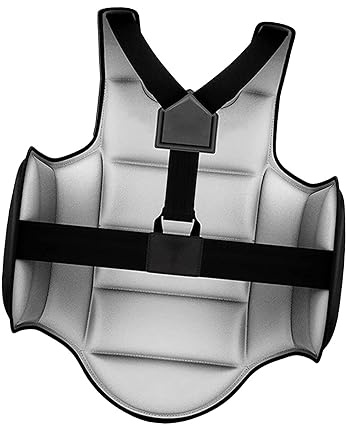 Baoblaze Taekwondo-Schutzweste Rib Equipment Karate-Brustschutz für Kickboxen Muay Thai, schwarz S