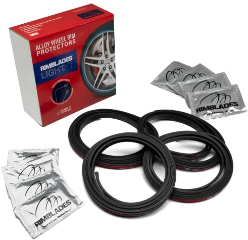 Rimblades LIGHT NEU 2023 universal FELGENSCHUTZ & STYLING Felgenschutzring Alu Felgen Ringe Felgenrandaufkleber Felgenstyling Rim Protector Guard Ringz (Schwarz)