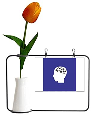 Brain Creates Kunstblumenvase, Buchstabenkombinationen, Tulpenmotiv, Dekorationskarte