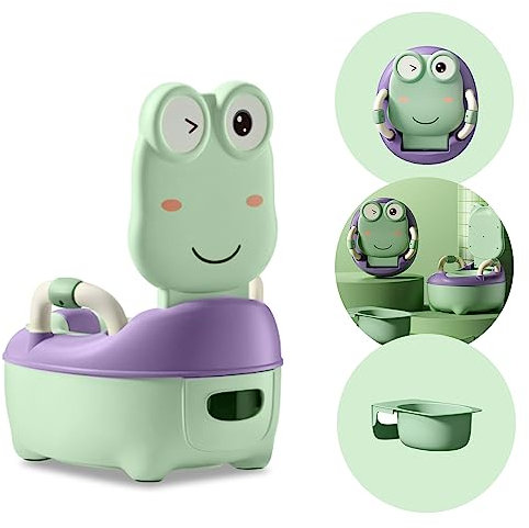 JOIEYOU Orinal Bebe, Orinales Infantiles Inodoro Para Bebés Portatil Potty Para Ir Al Baño Portátil 1 A 6 Años, Verde, 31x36x19.5cm