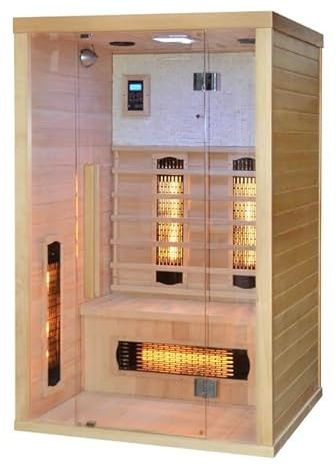 Bagno Italia Sauna infrarouge 120x110 cm hauteur 190 cm pour 2 personnes multifonction chromothérapie parfumerie