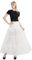 Tüllrock Damen Midi Klassisch für Party Rockabilly Tüll Rock Elastisch Karnevalskostüme Hexenrock Schwarz Weiß Blau 50er Mini Skirt Tütü Rock Röcke Lang Festliche Petticoat Minirock
