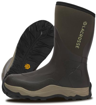 LaCrosse Alpha Agility Field Boot for Men - Hunting Shoes with Jersey/Polyester Lining, Active Fit, Kick-Off Heel Plate, Non-Insulated Brown - 12 M