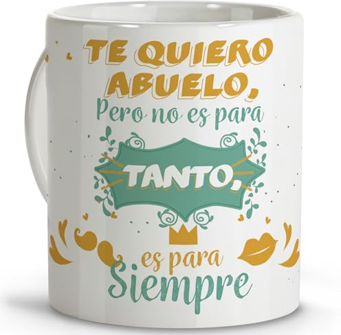 LolaPix Regalo abuelos primerizos. Tazas originales para regalar. Regalo abuelo. Regalos para abuelos. Taza cerámica 330 ml.