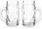 2x Boccali da birra in Vetro 1 litro, modello Bayer con tacchetta, bicchieri base grossa 20,3 x 10 cm,resistente al lavaggio in lavastoviglie, perfetto per la gastronomia, Stile Bavarese Oktoberfest