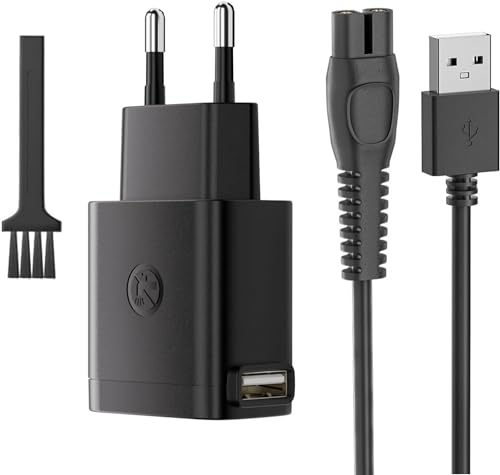 5V Ladegerät Ladekabel Kompatibel mit Philips Norelco Rasierer One Blade 360 QP2724 QP2734 QP2824 QP2834 QP4530 QP4631 MG7910 MG7930 MG7950 MG5910 MG9510 MG9520 X3001 Netzeil Kabel Adapter USB