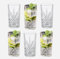 UNIQUE CRAFTS | Crystal Clear Highball Glasses Set of 6, 370ml | Premium Quality, Modern Design | Ideal for Cocktails, Whiskey, Juice, Water | Dishwasher, Freezer, Microwave Safe