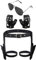 Bofeiya Set of 3 Pcs Halloween Thigh Holsters Costume for Women-Adjustable Leg Gun Holster,Glove,Black Sunglasses for Halloween Costume Party