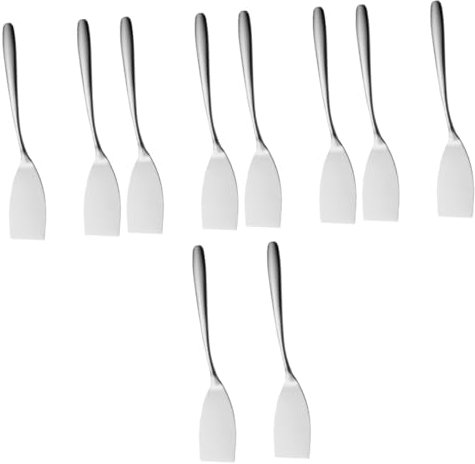 FUNOMOCYA Set Di 5 Utensili Da Cucina in Metallo Pala Per Friggere Piastra Spatola Girarrosto Per Bistecca Facile Da Usare Essenziale Per La Cucina 2 Pezzi * 5