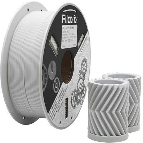 PETG Matte Rapid Filament 1,75 mm, max. 500 mm/s Hochgeschwindigkeitsdruck, kompatibel mit Bambu LAB, QIDI MAX3, FLASHFORGE Adventurer 5M, Prusa MK4 3D-Drucker, 1 kg, Weiß
