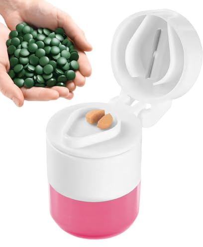 2 Stück 4-in-1 tragbarer Pillenzerkleinerer Multifunktions-Pillenzerkleinerer Pillenschneider für Reisen und den täglichen Gebrauch, tragbarer Pillenzerkleinerer, Multifunktions-Splitter,