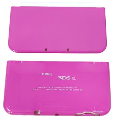 Hzxkqmil Couvercle Avant et Arrière Coque de Remplacement pour Nintendo New 3DS XL Console, Boîtier Supérieur/Inférieur Faceplate DIY Accessoires pour Nintendo New 3DSXL (Rose)