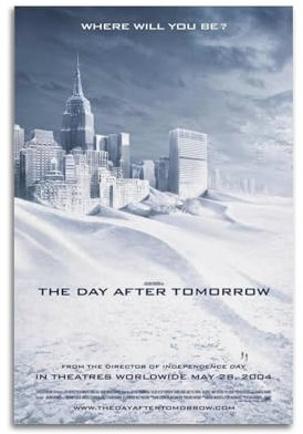 OSMNNIZ Filmposter The Day after Tomorrow, dekoratives Gemälde, Leinwand, Wandposter und Kunstdruck, moderne Familienschlafzimmer-Dekoration, Poster, 20 x 30 cm