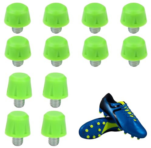 Football Boot Studs for Adidas Studs Replacement, 12Pcs Football Plastic Stud Replacement for Footballs Boots Rugby Boot Screw in Stud for Adidas Footballs Shoes - 8/11mm Green
