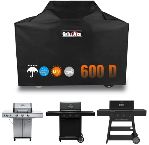 Heavy Duty Grill Cover Fit for Pro Series3-4 Burner Gas BBQ Grills,All Weather Protection Waterproof Cover Black (3-4 Series)