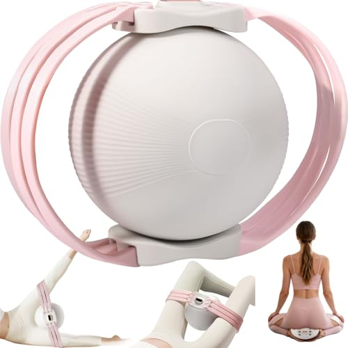 Justierbarer Beinformball 30LBS - Rutschfester Oberschenkel & Beckenbodentrainer mit Resistance Bands - Beintrainer für Innenschenkel, Beinpresse Home Gym, Ganzkörper Training für Yoga und Rückbildung